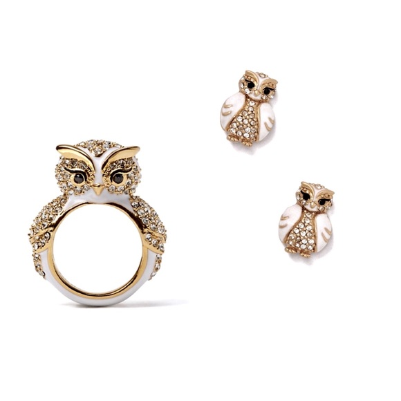 kate spade Jewelry - KATE SPADE • Star Bright Owl Ring & Earring Set